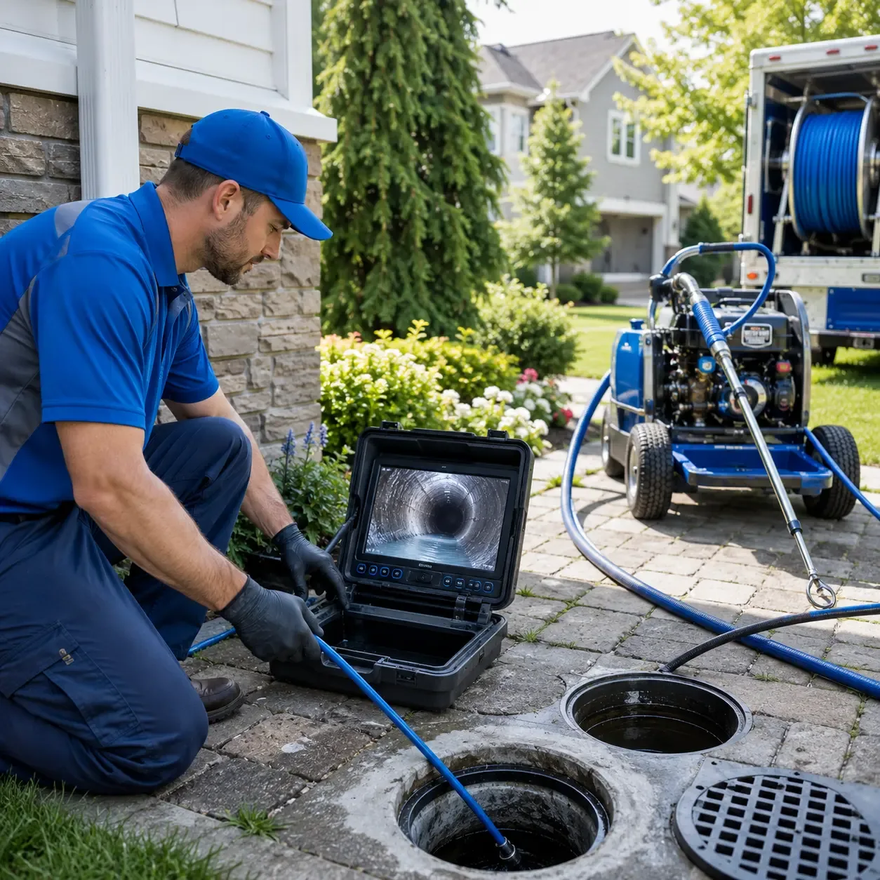 Outdoor drain cleaning professionals serving West Olive, MI